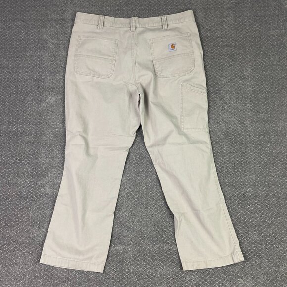 Carhartt Pants Men's 40 x 30 Measures 40 x 28.5 Beige Rugged Flex Canvas Work - Picture 7 of 16